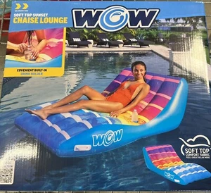 WOW Sports Sunset Chaise Lounge Inflatable Pool and Beach Chair - Picture 1 of 4