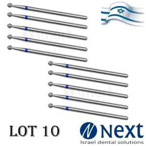 Lot x10 Surgical bone trimming cutting diamond bur sinus HP Ø3 mm - Picture 1 of 3