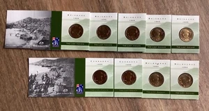 1999 UNC $1 Coins - The Last Anzacs - Mintmark C, M,B. set of 9 ……. - Picture 1 of 2