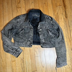 Heat Wave Vintage Women’s Cropped Jean Jacket Size Large RN91890 - Picture 1 of 5