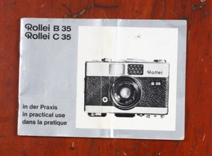 LIBRO DE INSTRUCCIONES ROLLEI B35/C35/203836 - Imagen 1 de 1