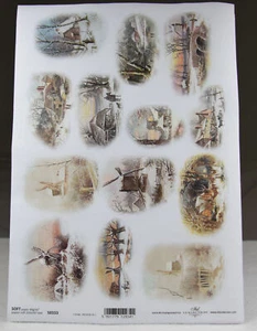 Papel decoupage, técnica de servicio, A4, 40 g/m², paisaje de invierno, S0333 - Imagen 1 de 1