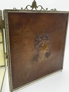 Antique Victorian Trifold Hanging or Traveling Vanity or Dressing Mirror - Picture 1 of 5