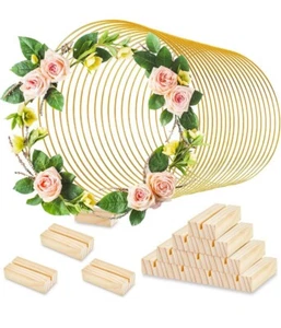 30 Set Floral Hoop Centerpiece for Table Metal Hoop Centerpiece with Stand Ar... - Picture 1 of 12