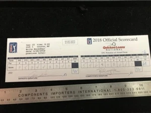 2018 Quicken Loans Actual Scorecard PGA Billy Horschel  -  Jimmy Walker Marker - Picture 1 of 4