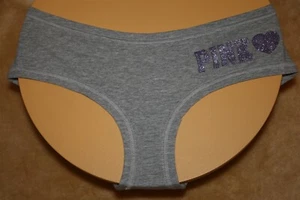 Gray Victoria Secret Hipster Sparkly Heart & Pink Loves The Vikings - XS - Picture 1 of 2