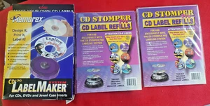 CD STOMPER PRO CD Label Refill 100 Die-Cut adhesive labels & CD & DVD Labelmaker - Picture 1 of 5