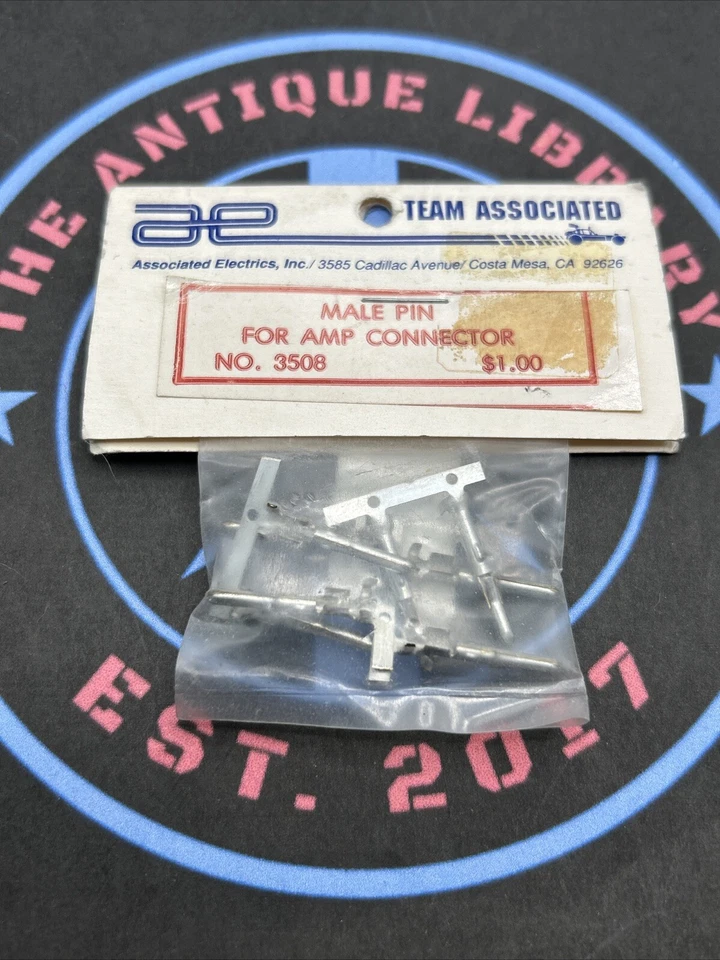 Team Associated. Male Pin For Amp Connector. Item #3508 New Old Stock. - Image 1 of 1