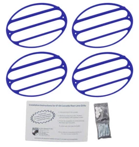 C5 Corvette 4pc Painted Tail Light Cover Grilles - Lemans Blue 19 19U GTS WA933L - Bild 1 von 2