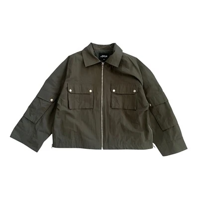 BY.DYLN Revolve Boxy Jacket Green Small Utility Cargo Streetwear Gorpcore Nylon - Image 1 of 4