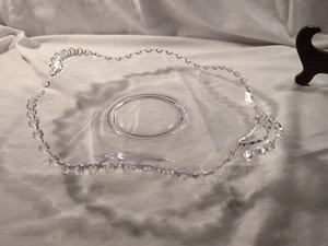 Candlewick Imperial Glass 11" Double Handle Ruffled Edge Serving Bowl Vintage - Picture 1 of 23