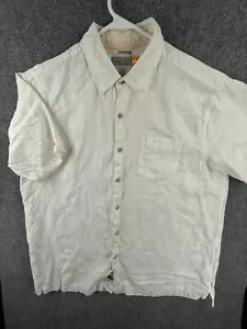 Quiksilver Quicksilver Linen Cotton Button Up Comfort Fit White Floral XL/2XL - Picture 1 of 20