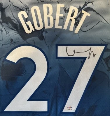 Rudy Gobert Signed Minnesota Timberwolves Nike City Edition Jersey PSA/DNA COA - Image 1 of 3
