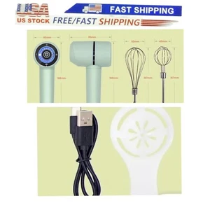 Portable Mini Wireless Electric Egg Beater Handheld USB Rechargeable Mixer/US - Picture 1 of 6