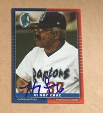 Signed Autograph Auto Minor League MiLB Card Ogden Raptors 2007 Henry Cruz