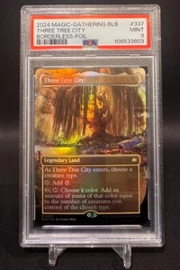 🌈 Three Tree City - Borderless FOIL - BLB #0337 - Bloomburrow MTG - PSA 9 🌈 - Bild 1 von 2