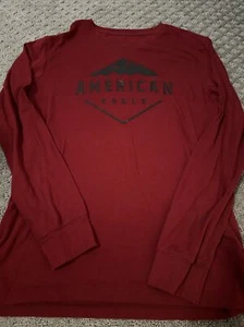 American Eagle Mens X-Small Red Long Sleeve Super Soft Standard Fit Shirt - Picture 1 of 4
