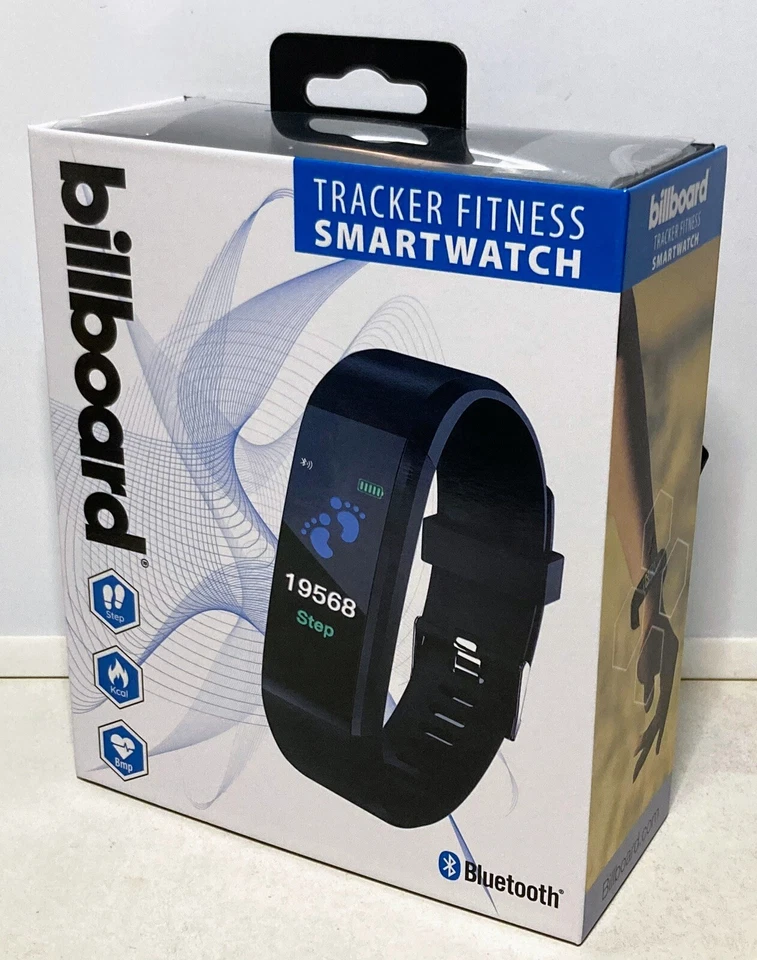 BILLBOARD Bluetooth Tracker Fitness Smartwatch Black KW 1420