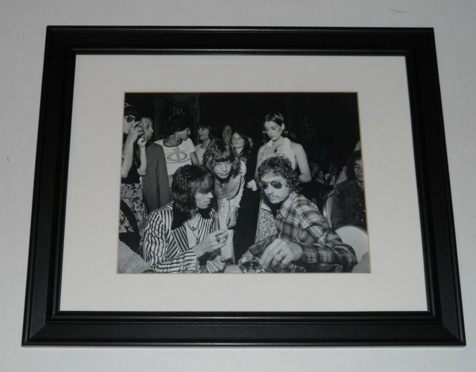 Large Framed Keith Richards 29th Birthday 1972, Bob Dylan, Mick Jagger 24"x 20" - Image 1 of 1
