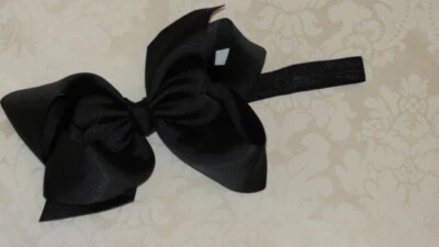 Large 6" Bow Headband  Pink, Red, Turquoise, Navy, Black, Hot Pink, Yellow, Lime - Image 1 of 2