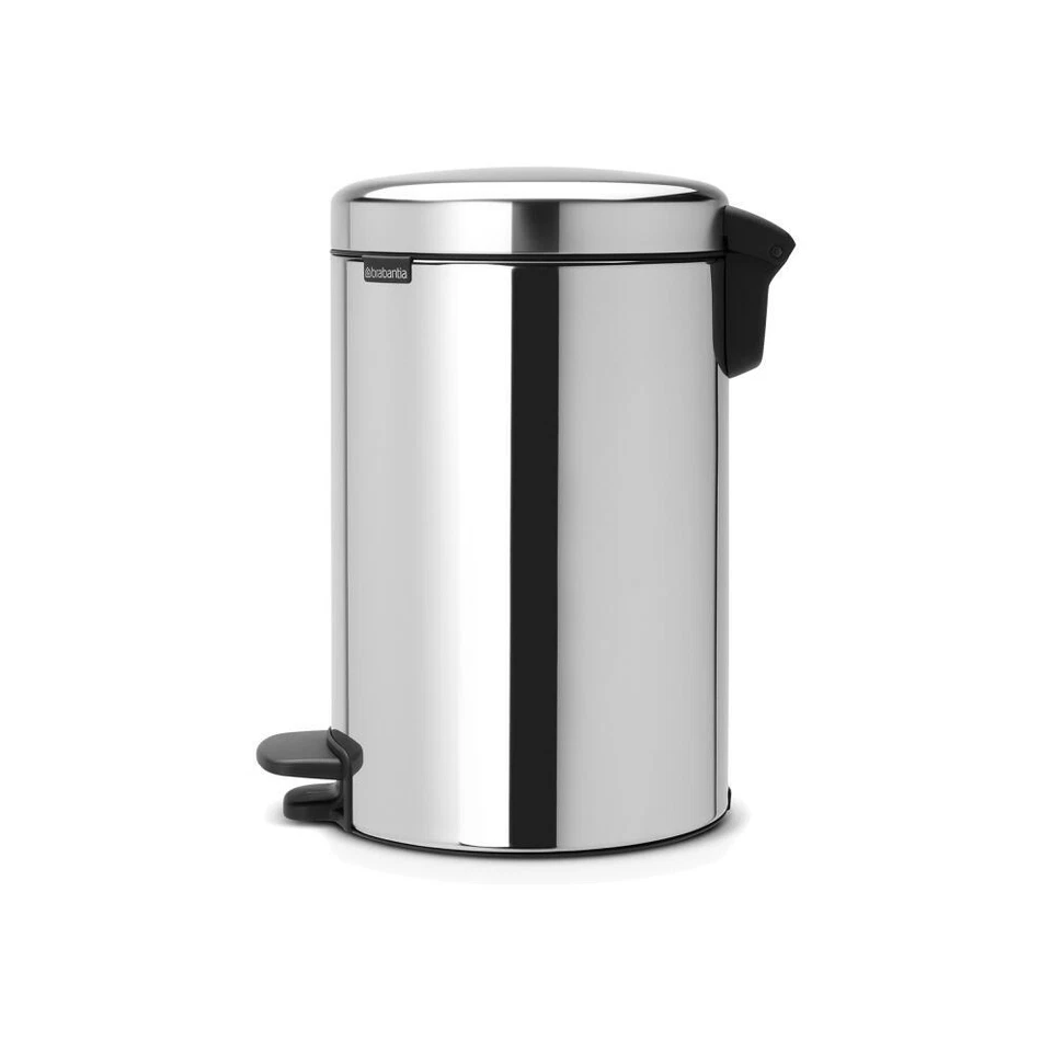 Brabantia Newicon Treteimer Mülleimer Kunststoffeinsatz Brilliant Steel 12 L - Bild 1 von 1