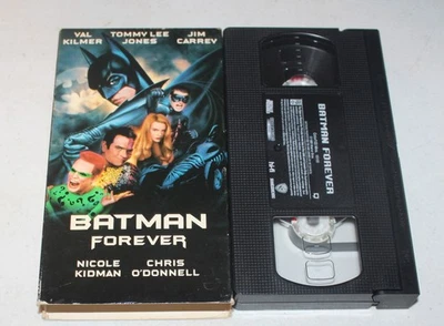 Batman Forever (VHS, 1995) Val Kilmer, Tommy Lee Jones, Jim Carrey Nicole Kidman - Image 1 of 2