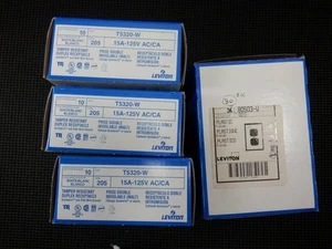Leviton T5320-W Prese duplex resistenti alle manomissioni e piastre da parete 80503 W - Set di 30 - Foto 1 di 6