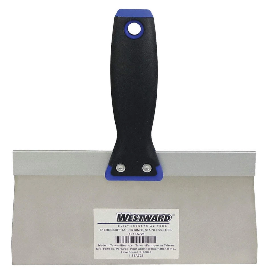 WESTWARD 13A721 Taping Knife,Straight,SS,8"W 13A721 - Image 1 of 1