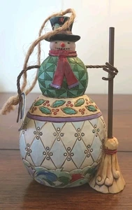 Jim Shore 2011 Hanging Ornament Snowman Top Hat & Broom Heartwood Creek - Picture 1 of 4