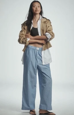 Anthropologie Crop Trench Coat Women Neutral Preppy Boho Retro Comfort Large NWT - Image 1 of 4