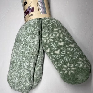 Muk Luks Cabin Socks 2 Pair Pack Size S/M Fits Shoe Sizes W 5-7 _ M 6-8 Green - Picture 1 of 9