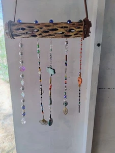 Handmade Bead And Cholla Cactus Suncatcher - Picture 1 of 4