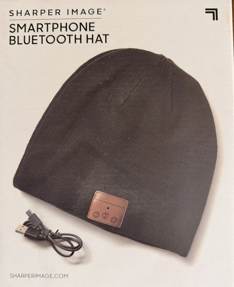 Sharper Image Smartphone Bluetooth Hat Black - BRAND NEW IN BOX - Image 1 of 1