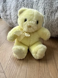 Vintage Mothercare Yellow Teddy Bear Soft Toy 0844 plush cuddly 7" tall - Picture 1 of 2