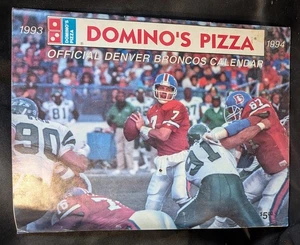 Calendar 1993 - 1994 Denver Broncos, Domino's Pizza John Elway Complete - Picture 1 of 2