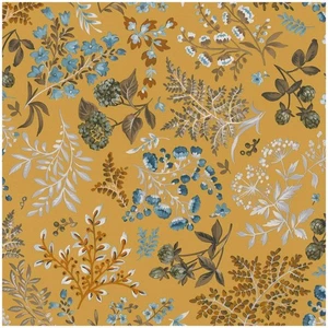 Erismann Cottage Ocker Tapete Botanical Floral Senfgelb Paste The Paper - Bild 1 von 9