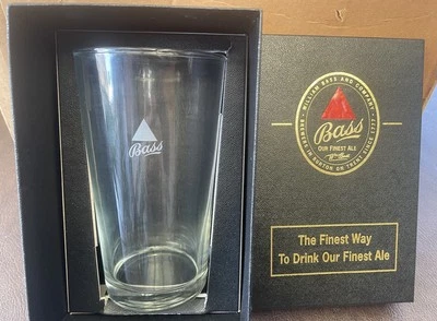 Vintage Bass Pint Straight Sided Ale Beer Glass  With Presentation Box - New - Image 1 of 3