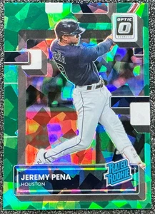 Jeremy Pena 2022 Panini Donruss Optic #119 Green Cracked Ice /7 (RC, SSP) Astros - Picture 1 of 2