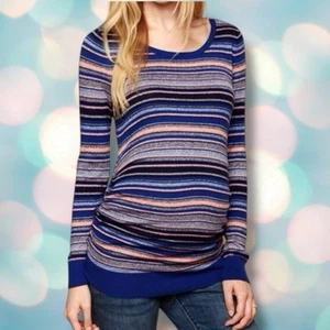 Motherhood Maternity Women’s Striped Sweater Size L - Picture 1 of 5