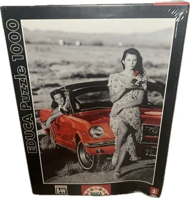 Country Romance на Rob Lang: красный Mustang черно-белый 1000шт головоломка (запечатанный, 2015) - Изображение 1 из 3