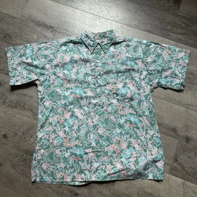 Camisa floral hawaiana vintage años 60 Go Barefoot In Paradise Tiki para hombre grande Foto 1 de 4