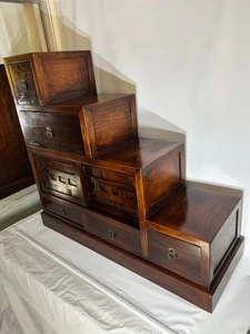 Late 20th Century Cypress Wood Kaidan Tansu, Step Chest, Japan - Picture 1 of 9