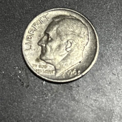 1963 No Mint Mark Pristine Silver Dime - Image 1 of 2