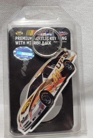 WinCraft Nascar Dale Jarrett #44 Keychain Acrylic Mirror back NOS Nextel Keyring Cover