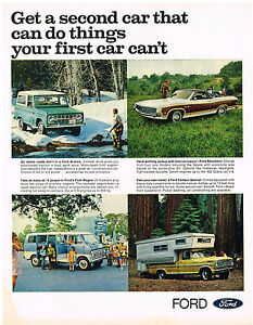 Vintage 1969 Magazine Ad Véhicules Ford Grand Travail Dur Polyvalent Pratique