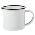 Vintage Enamel Mug Iron Water Cup Camping Tea Whiskey Wine (White)-