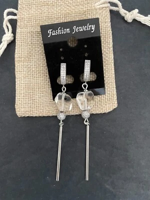 Ohrschmuck mit Bergkristall. - Bild 1 von 4