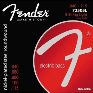 Fender 7250-5L Super Nickel-Plated Steel Long 5-String Light Bass Strings 40-115 - Picture 1 of 2
