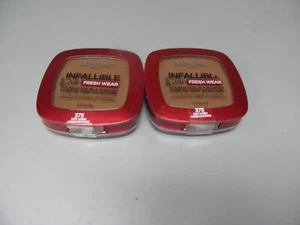 2-COUNT L'OREAL 24 HR INFALLIBLE FRESH-WEAR FOUNDATION POWDER 375 DEEP AMBER - Picture 1 of 1