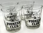 Lot of 4 Pioneer Club Las Vegas Vic Nevada Cocktail Glasses Barware Souvenir